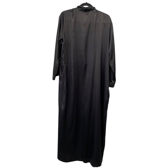 Victorias Secret Long Satin Robe Size XS/Small Black Polyester Lounge Intimate - Picture 2 of 6